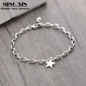 New 925 sterling silver bracelet simple style